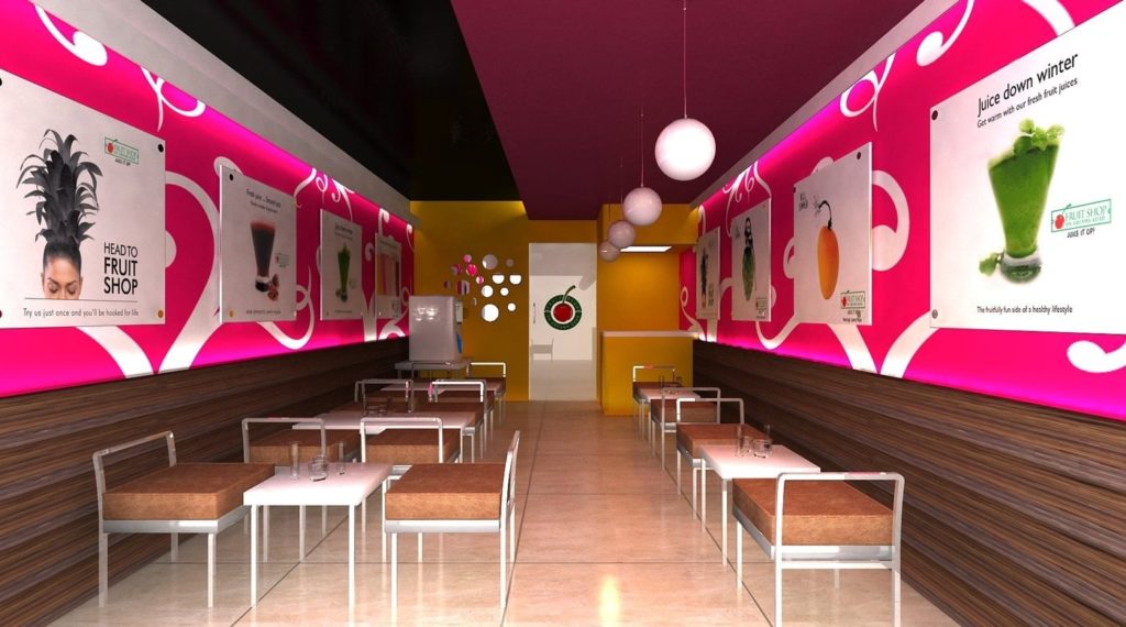 Inspirational Interior Designs Of Fruit Juice Shop