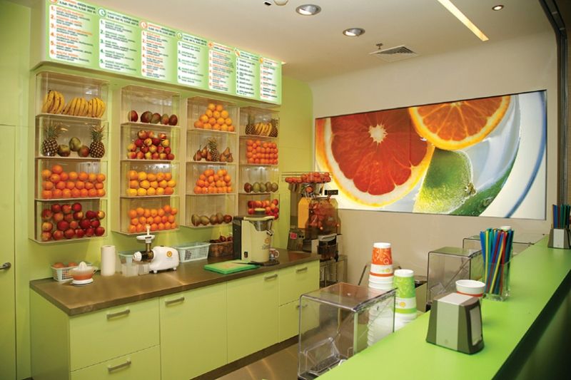 The Most Beautiful Interior Designs of Fruit Juice Shop The