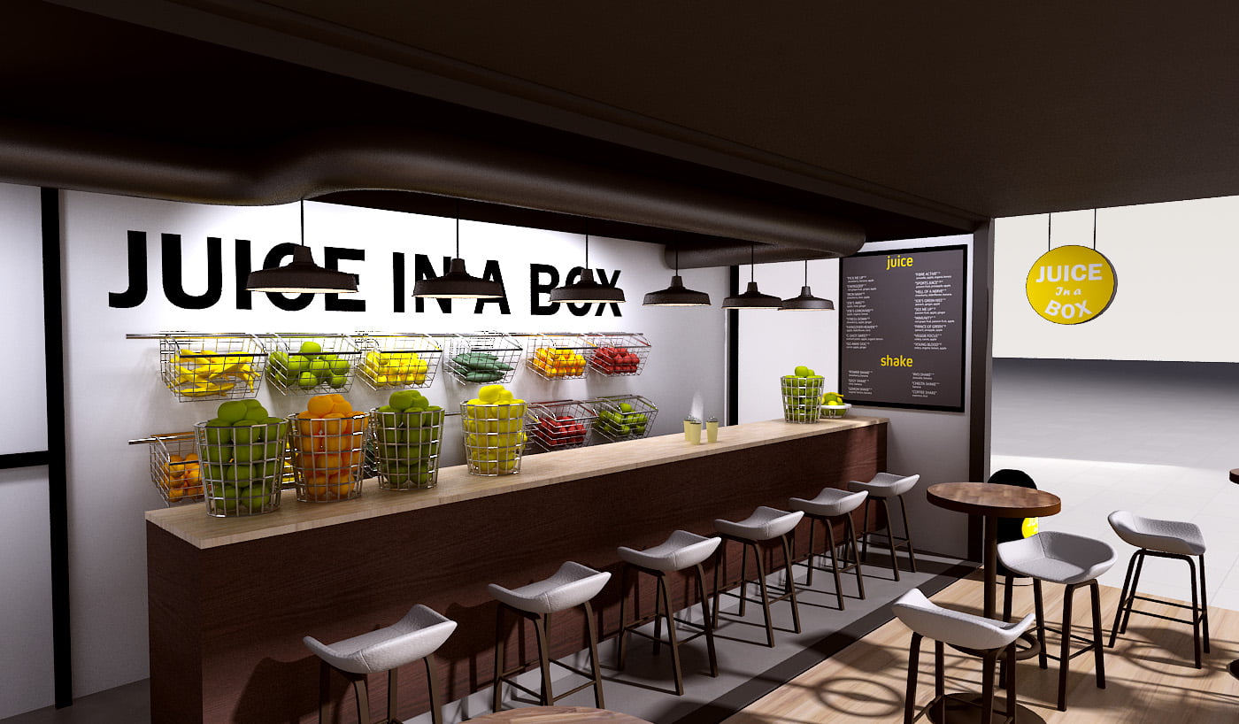 Interior Designs of Fruit Juice Shop