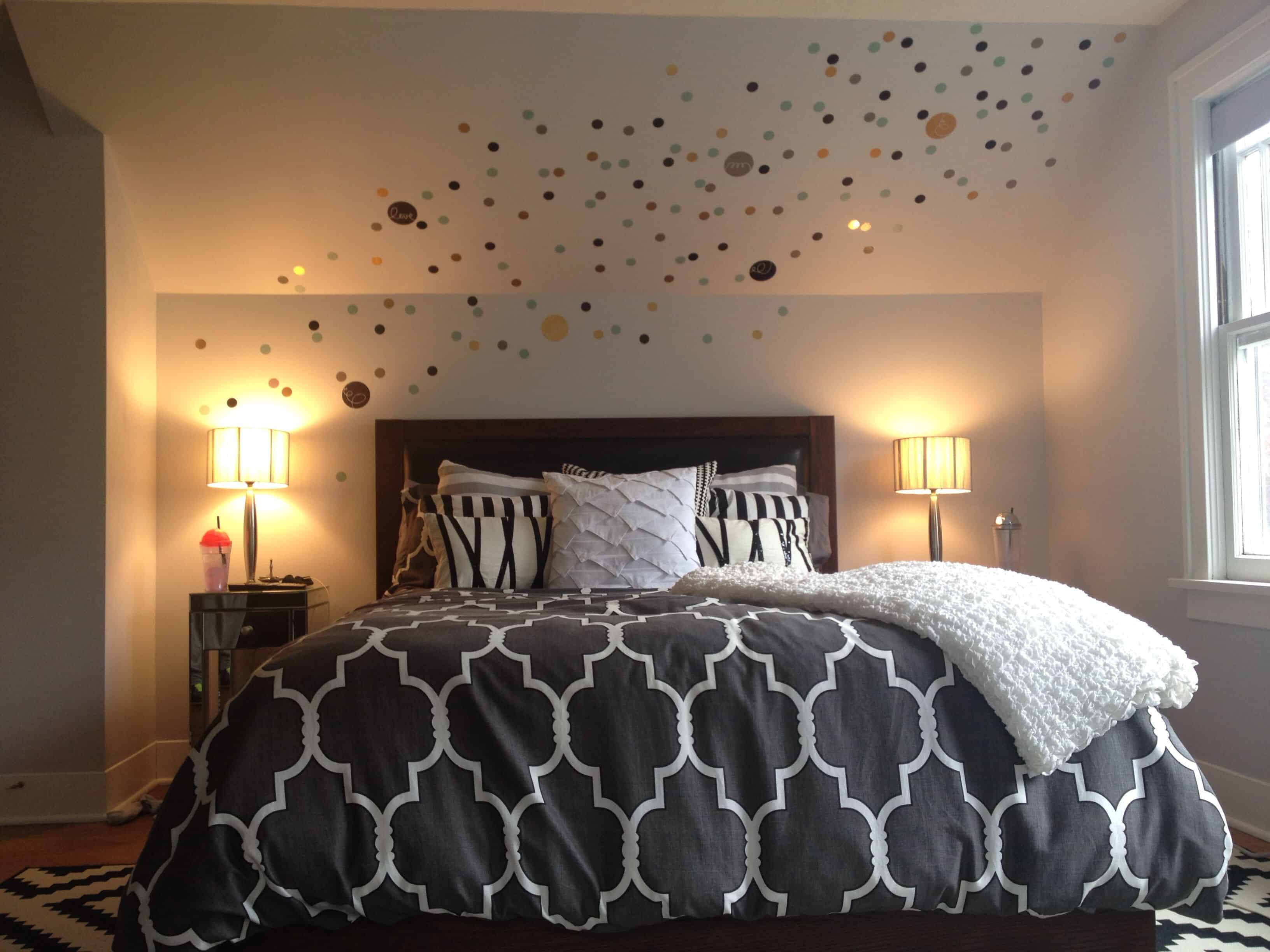 bedroom wall decor ideas diamonds