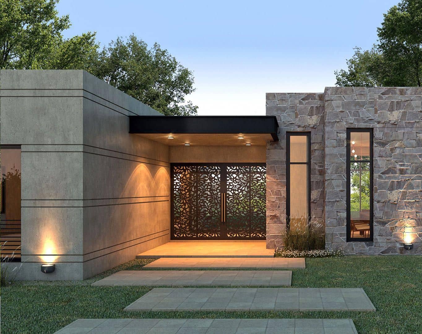 The Most Beautiful Modern House Entrance Designs