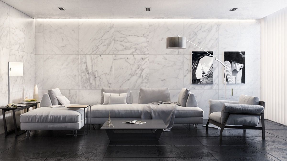 Luxurious Marble Wall for Living Room