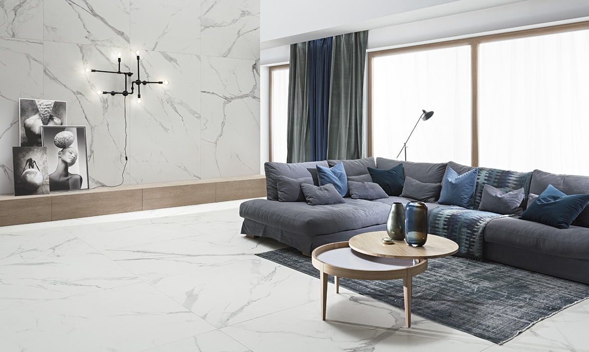 marble wallpaper living room