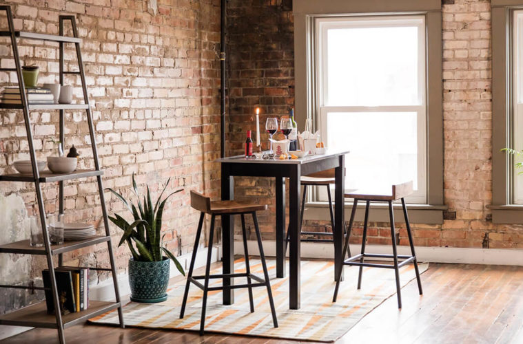 Industrial small dining online table