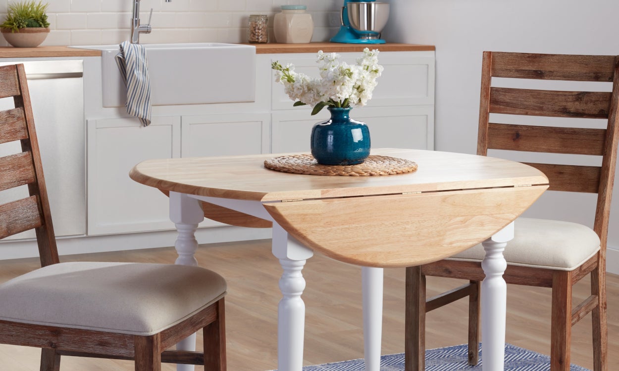 small space small kitchen with dining table