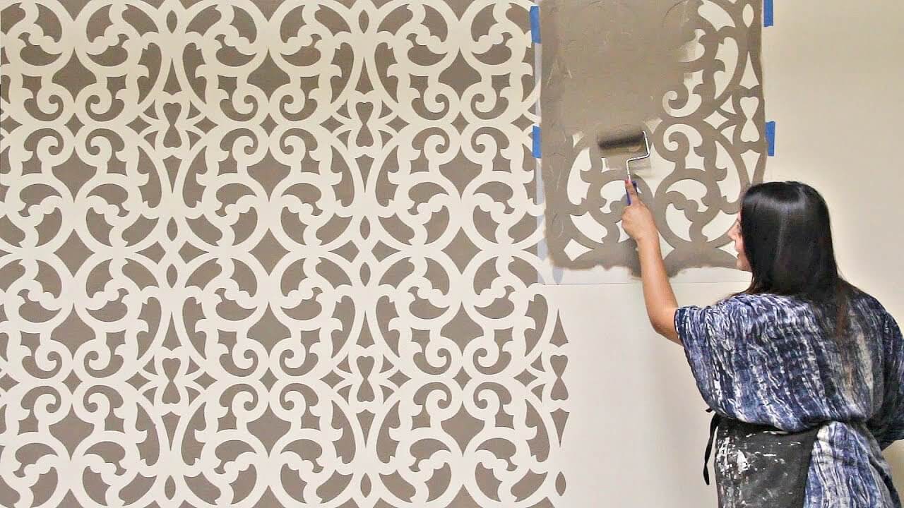 Creative & Modern Unique Stencil Wall Painting Ideas - The Architecture Designs