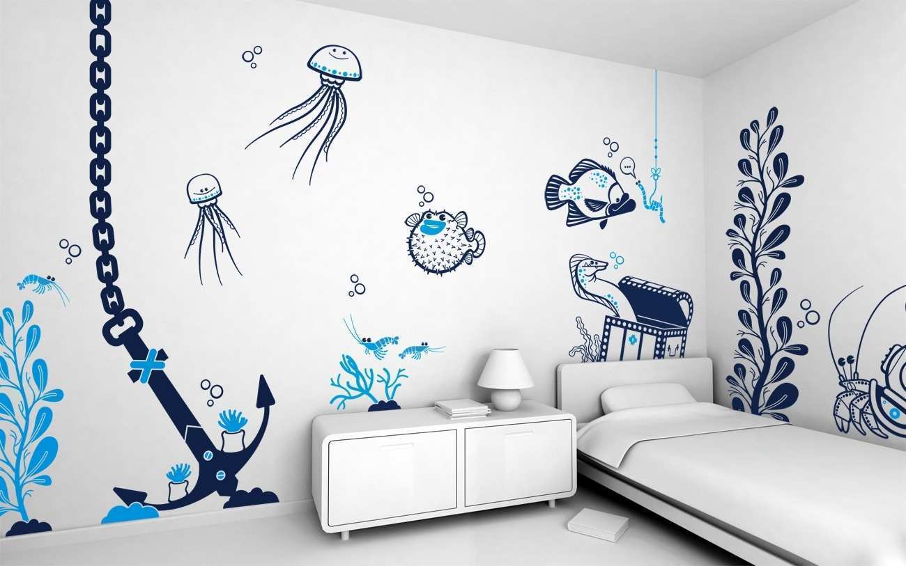 Cool Wall Painting Ideas Bedrooms Decoration Cool Wall Painting Idea For Amazing Room Impression