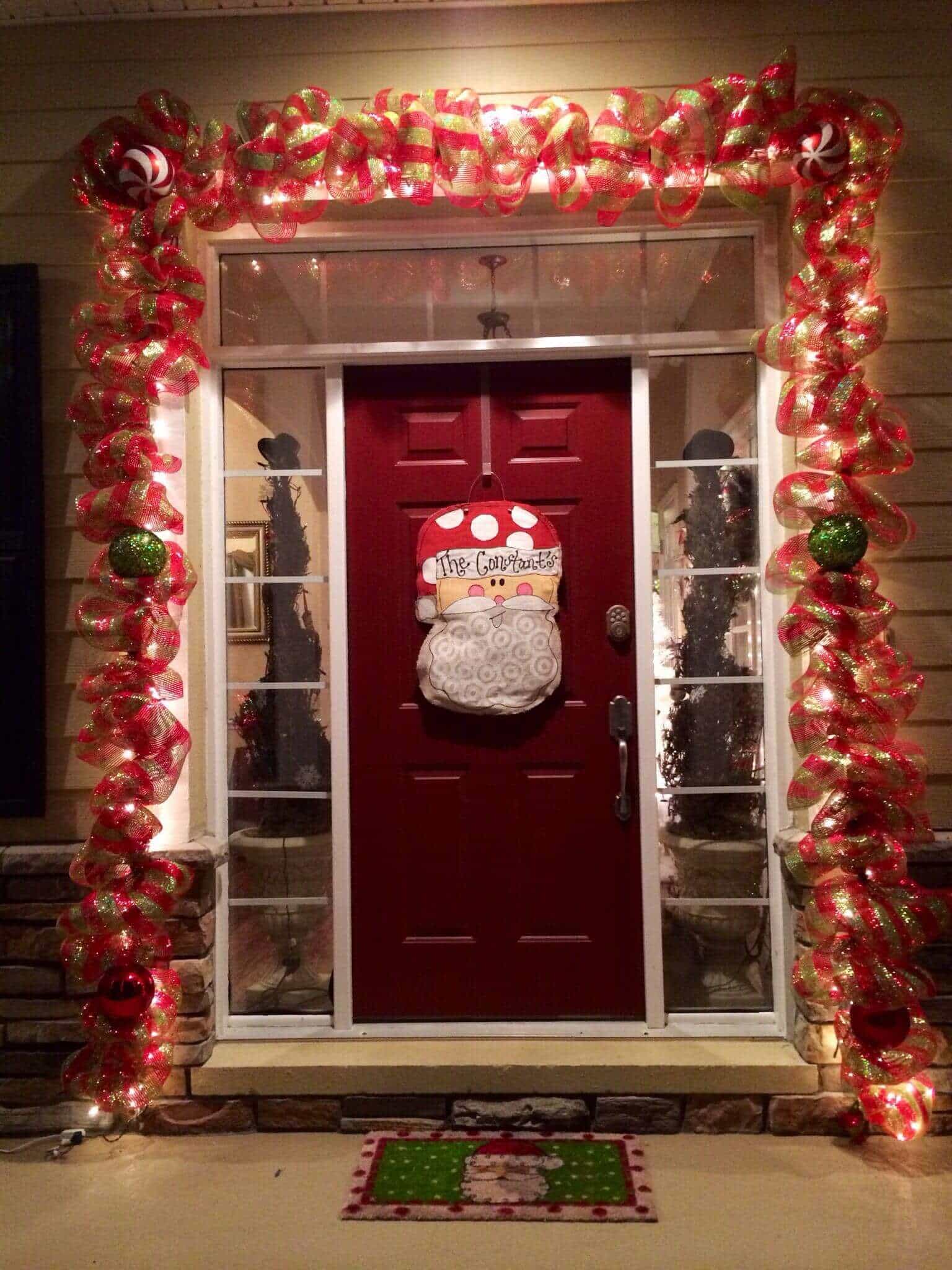 Home Entrance Decoration Ideas for Christmas