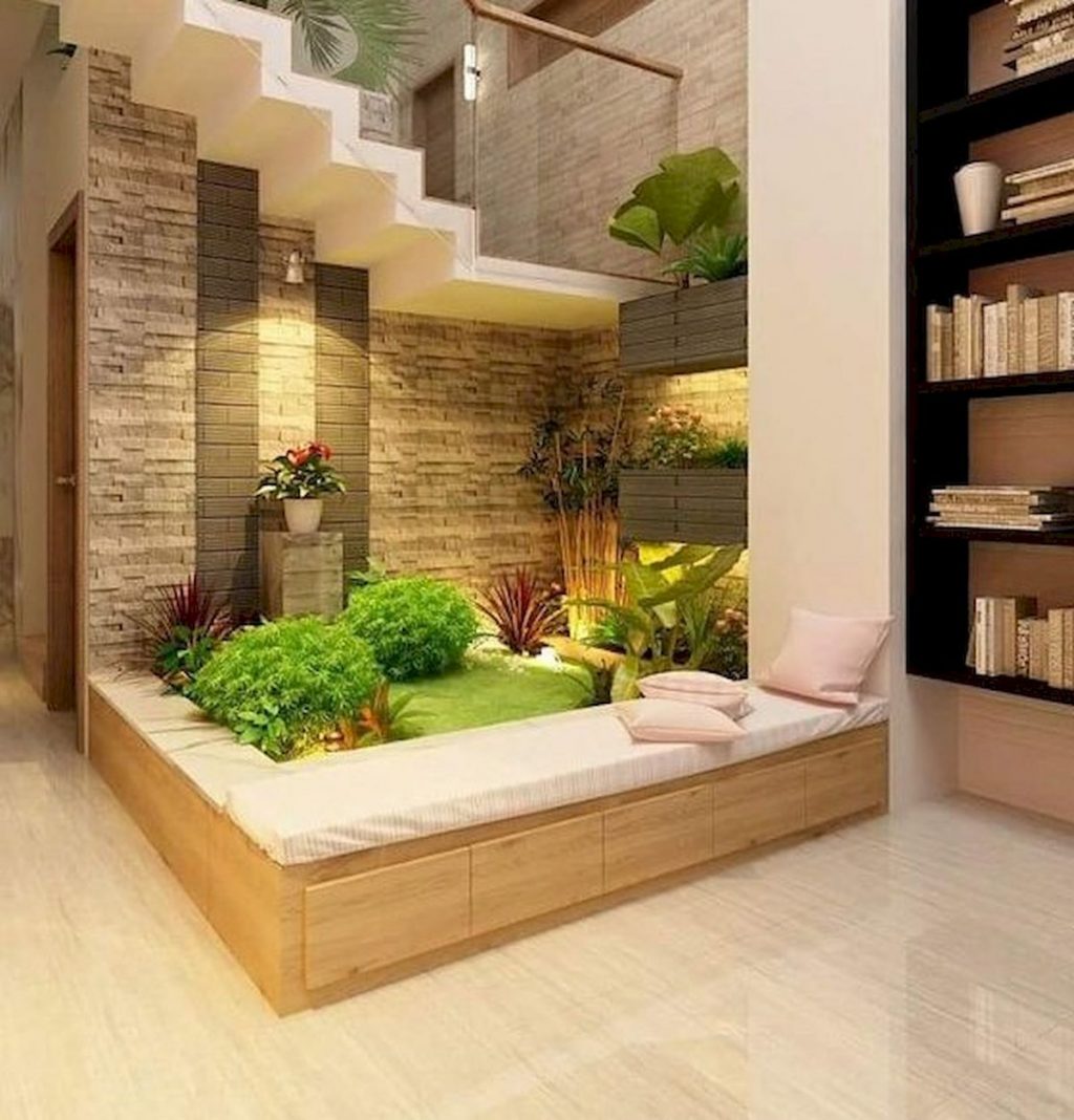 Unique Decoration Ideas For Indoor Garden Under Stairs