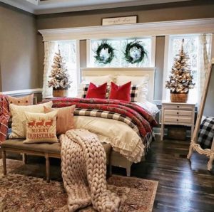 20+ Modern Christmas Bedroom Decoration ideas