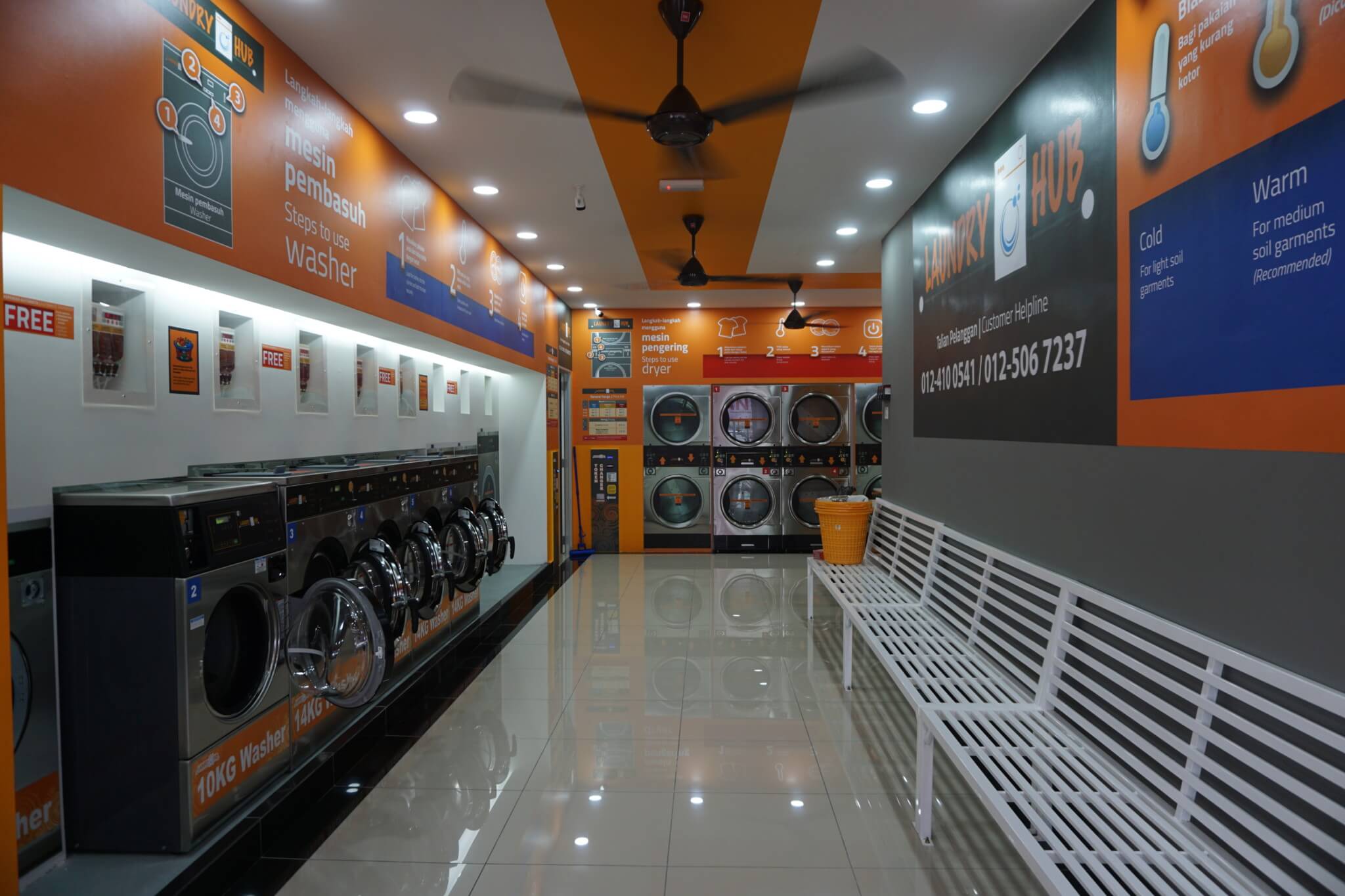 Modern and Attractive Laundry Shop Interior Design Ideas The