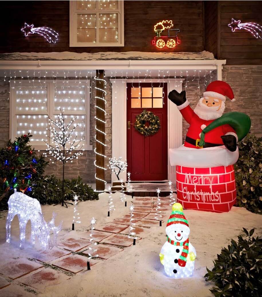 Attractive Front Porch Christmas Decoration Ideas