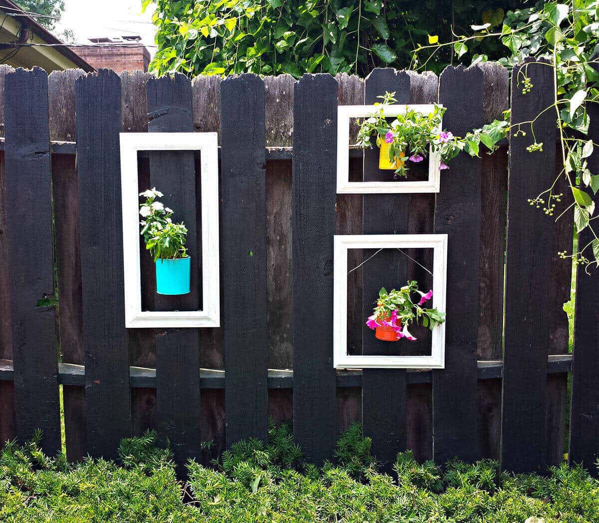 backyard fence decor 