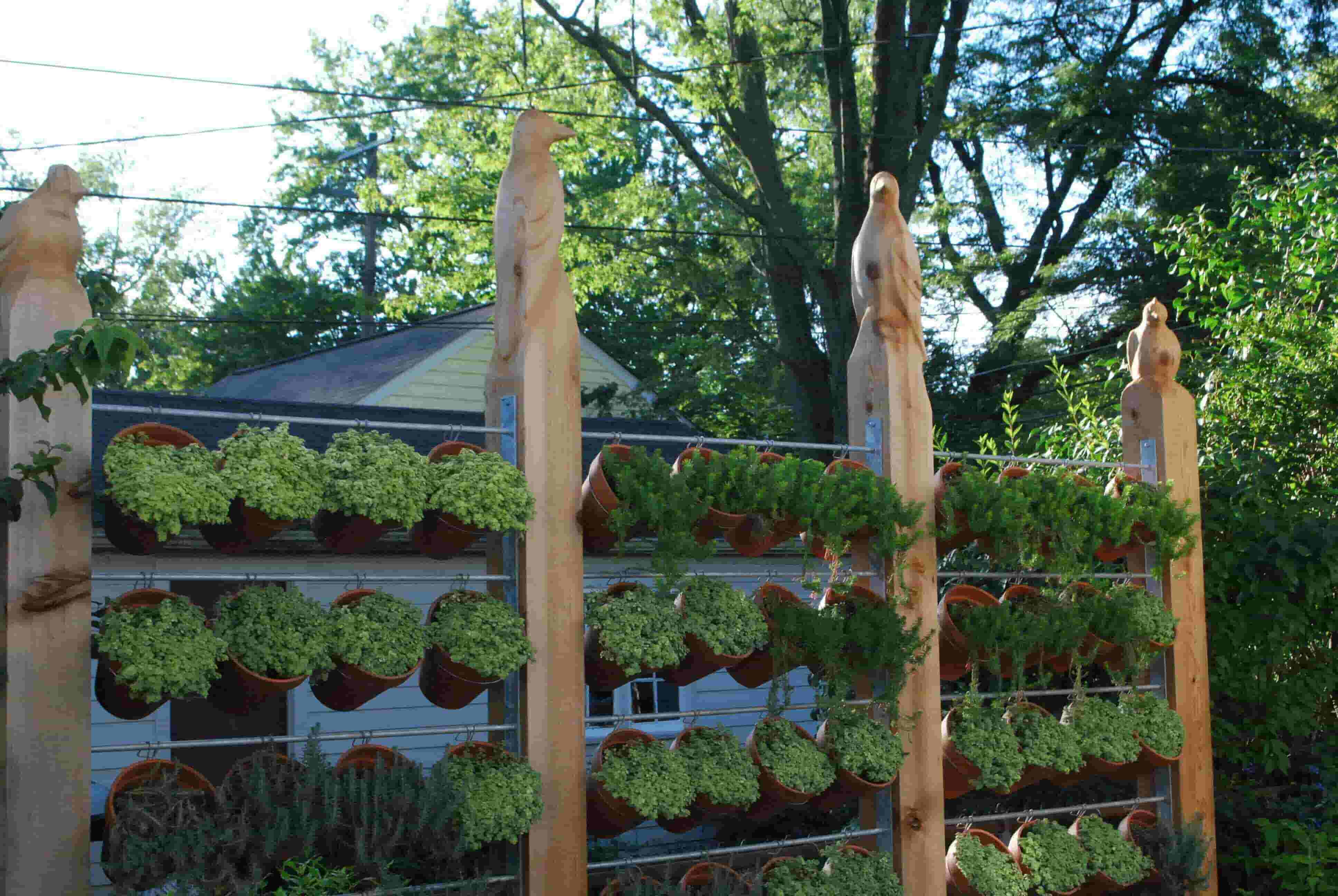 backyard fence decor 