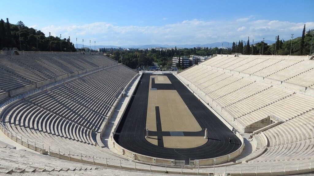 Upper Seat View of Panathenaic Stadium in Athens