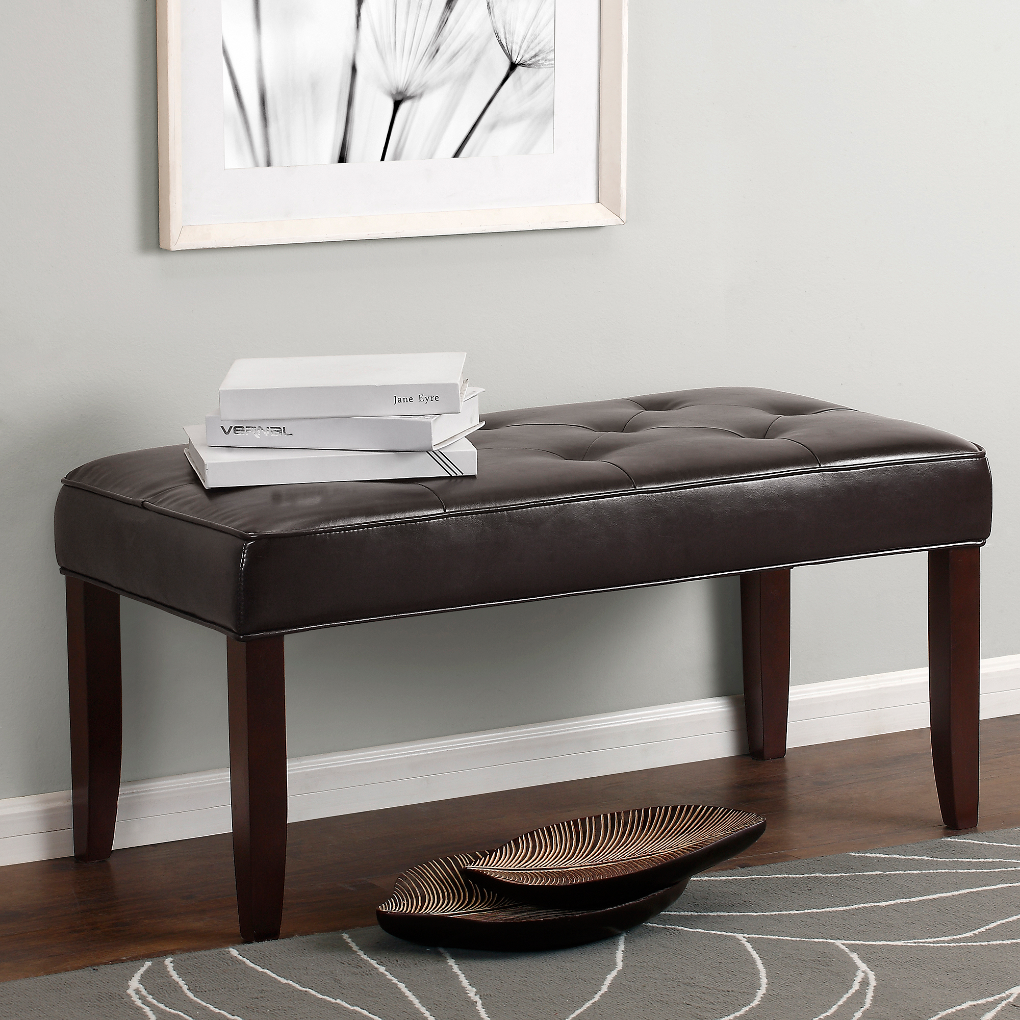 Банкетка Alma Tufted Entryway Bench, Opal Grey