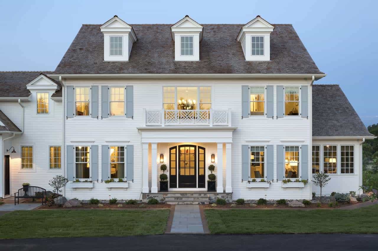 Impressive Modern Colonial Style House Design Ideas