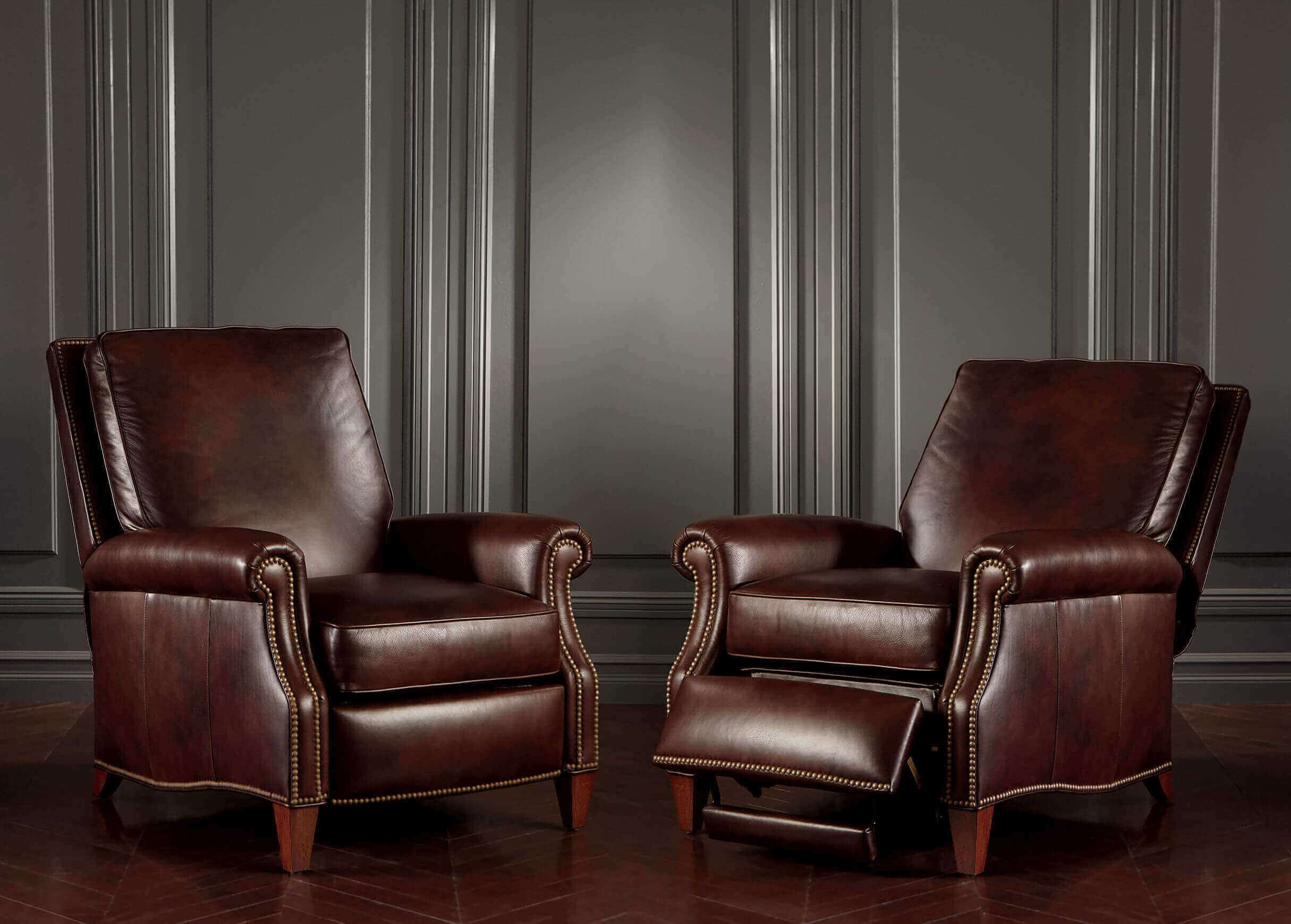 leather fabric recliner