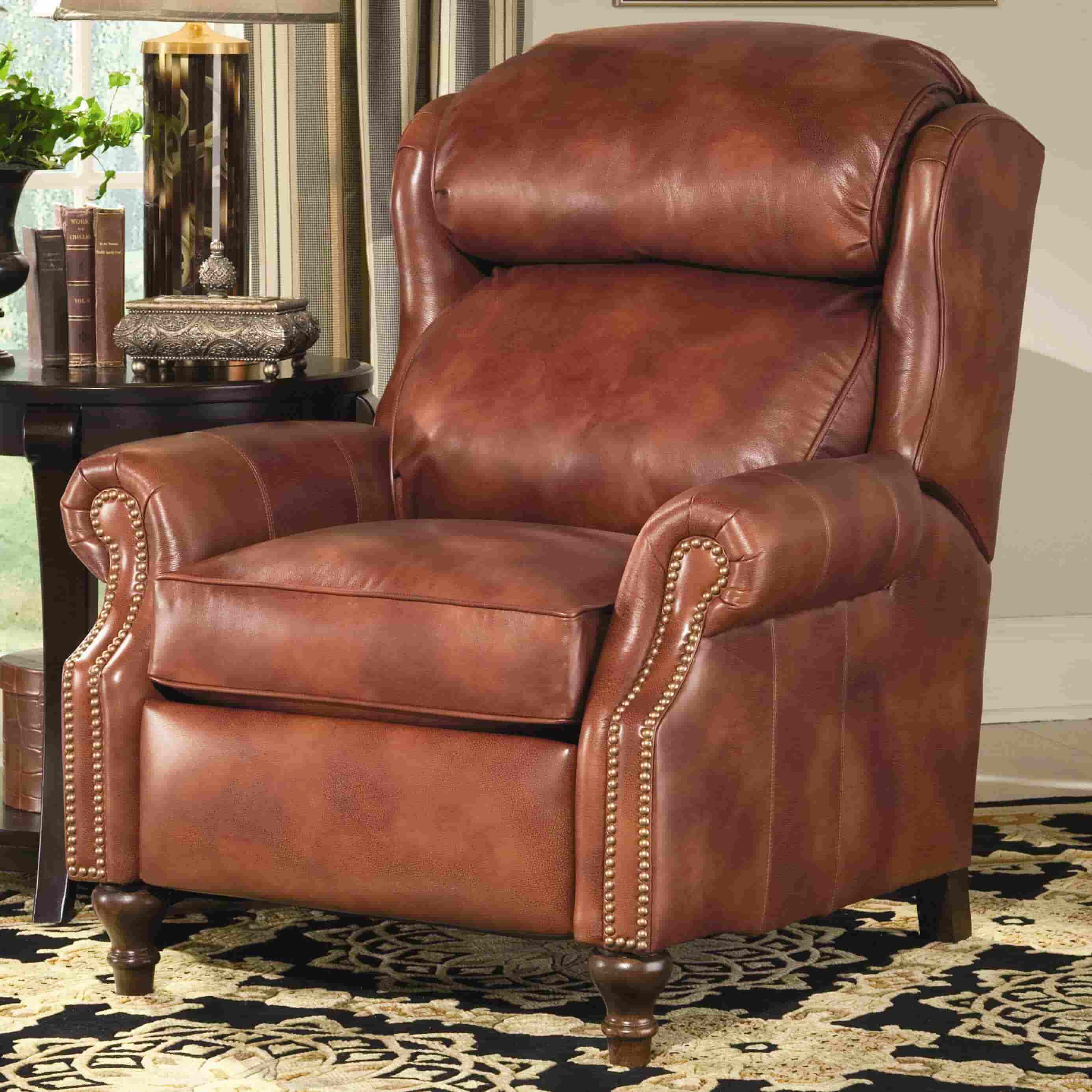 Black Leather Manual Recliner