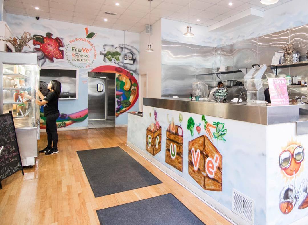 Fruit juice shop interior