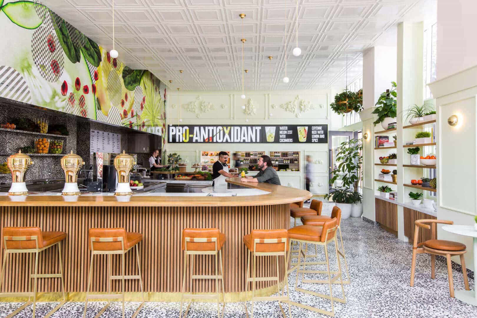 Fruit juice shop interior