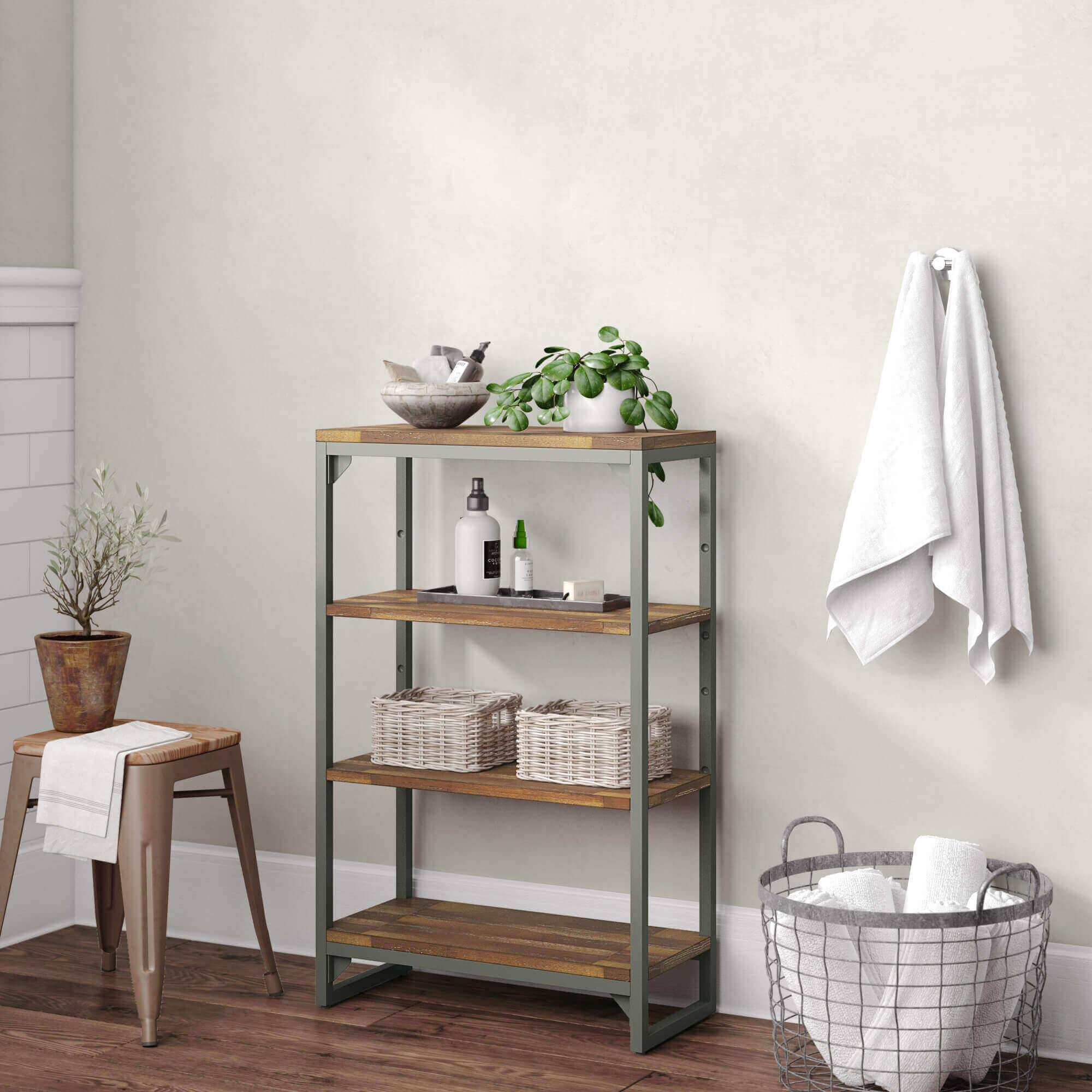 bathroom shelf racks