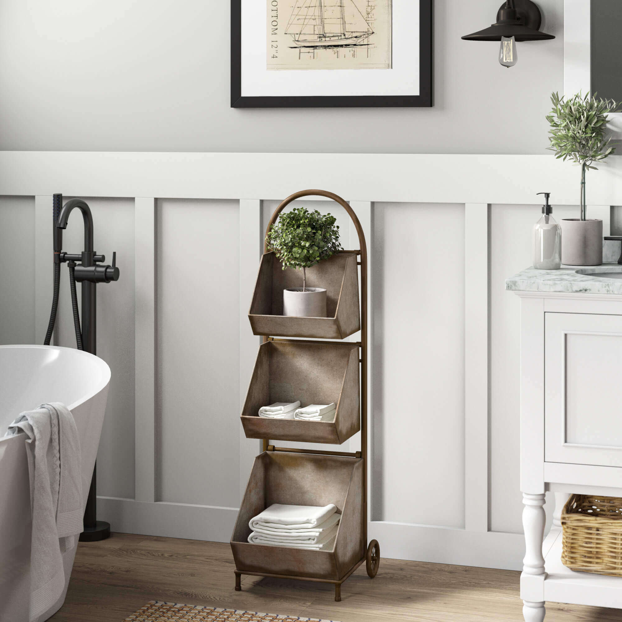 bathroom shelf racks