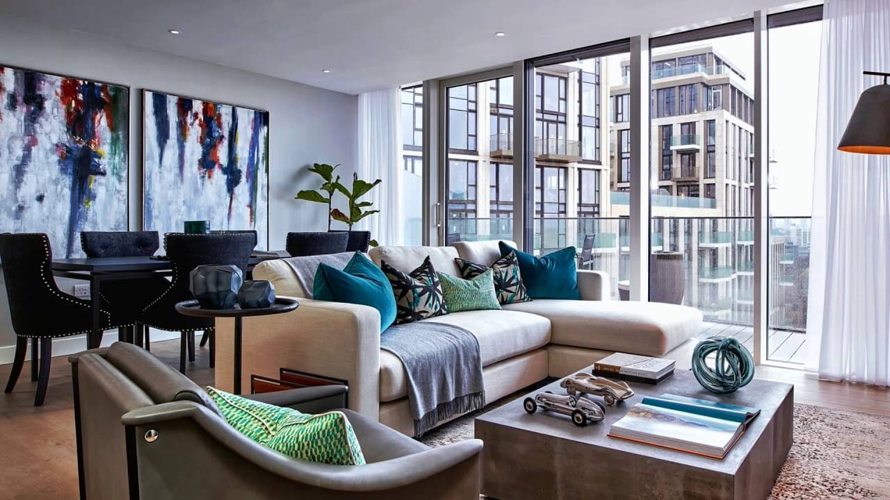 contemporary condo living room design