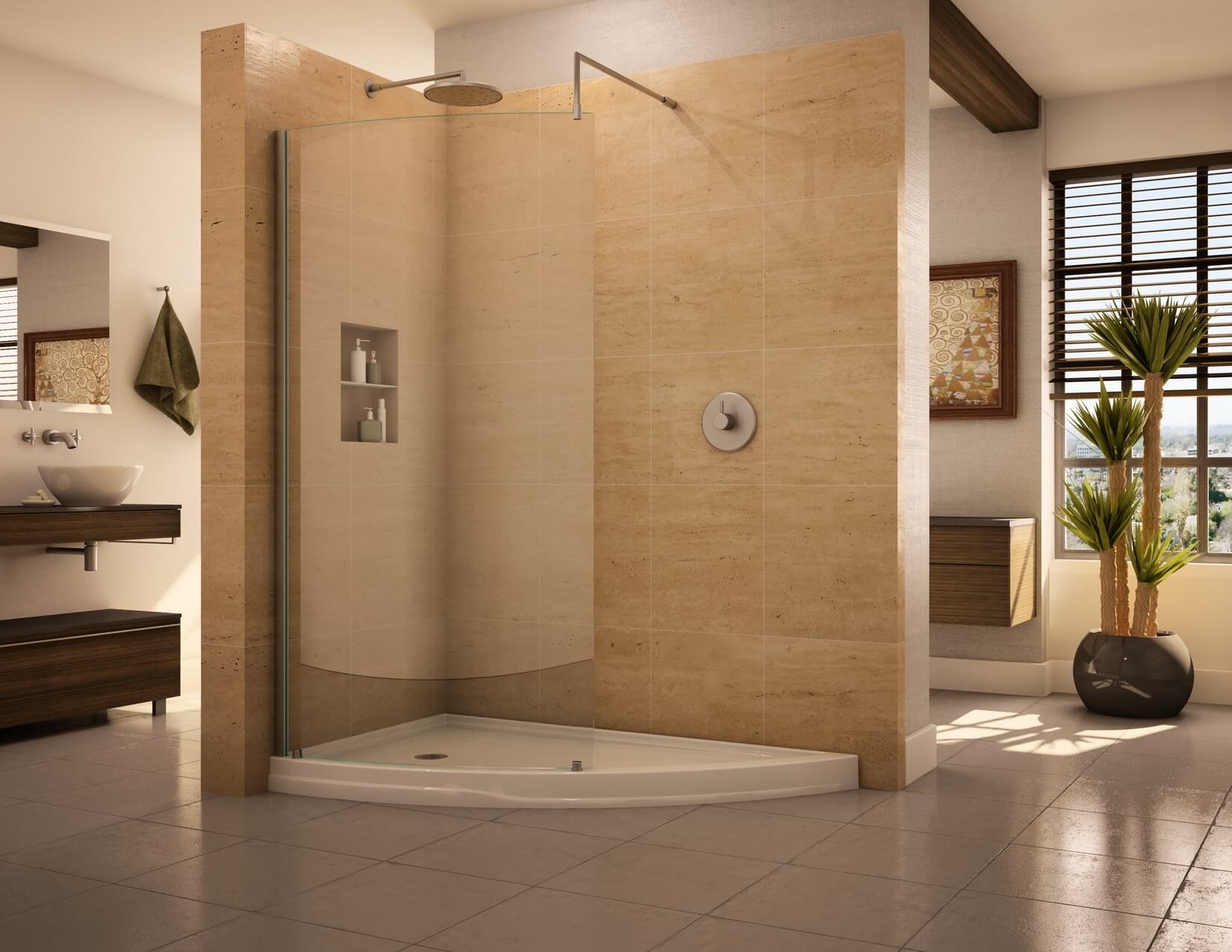 Great Ideas For Bathroom Shower Without Door The Architecture Designs