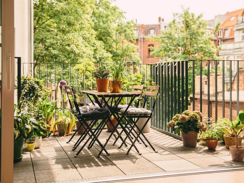 home garden in flat