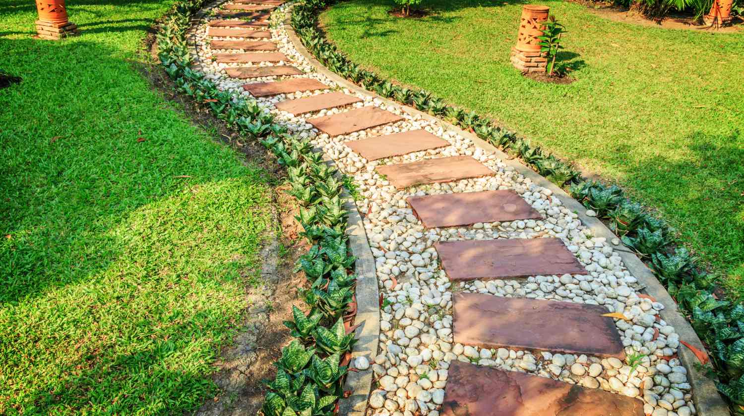 DIY Stone Walkway Design Ideas for Garden Path