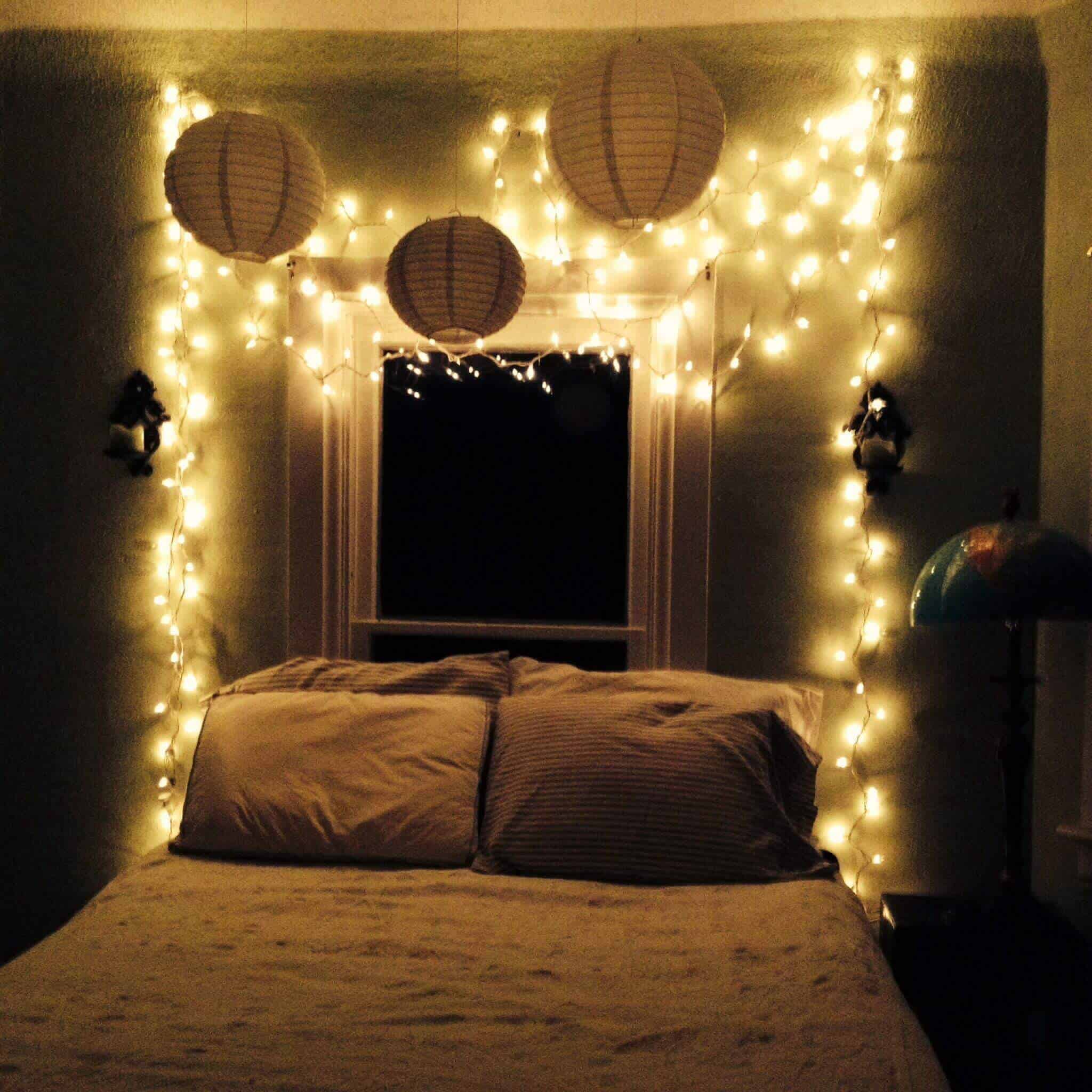 10 cách how to decorate a bedroom with lights bằng ánh sáng trang trí