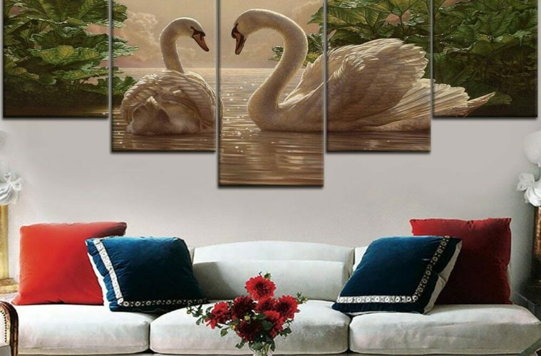 Peaceful Wall Art Design For Living Room, Wall Painting Designs Ideas For Living Room