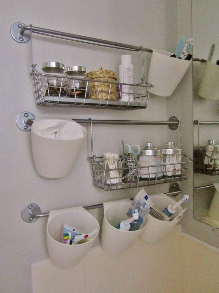 tiny bathroom storage