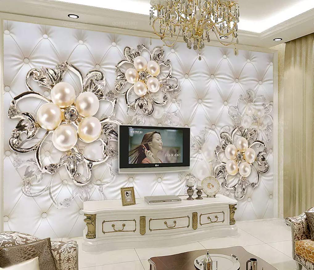 Mesmerizing Floral Wallpaper Design for Living Room