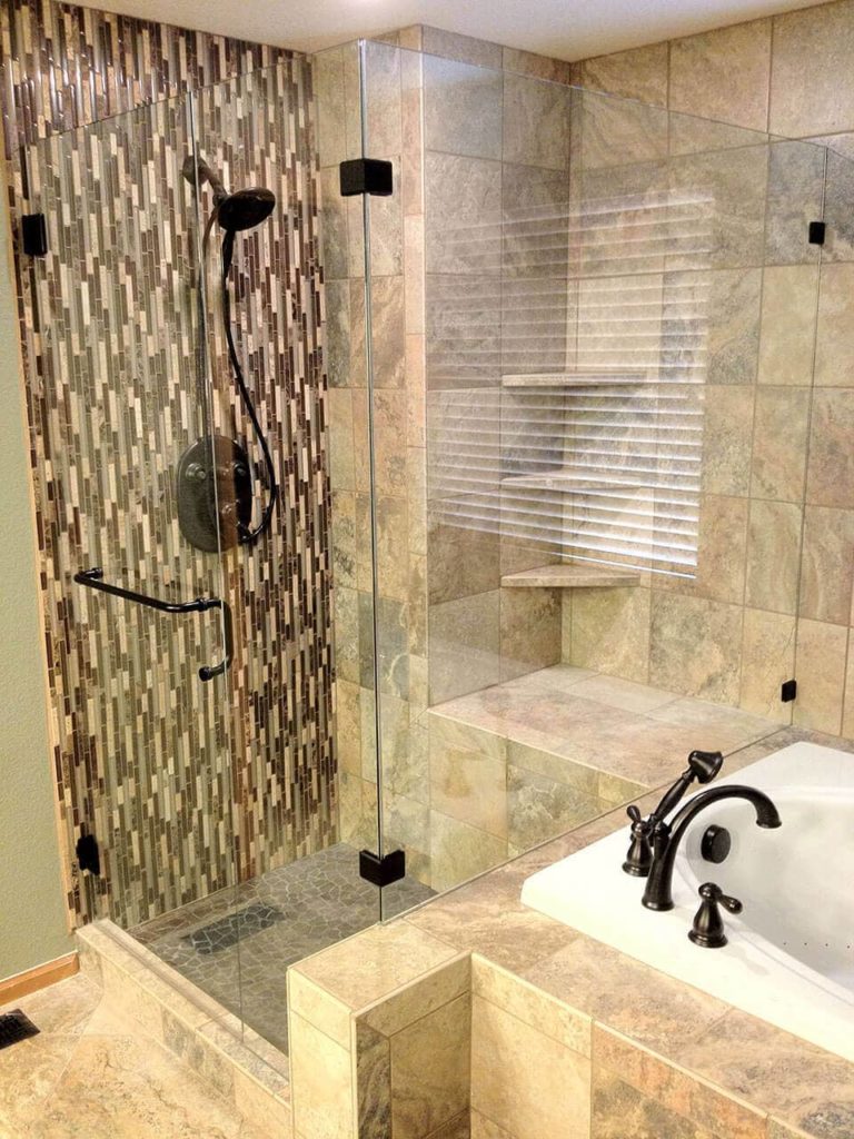 glass shower wall