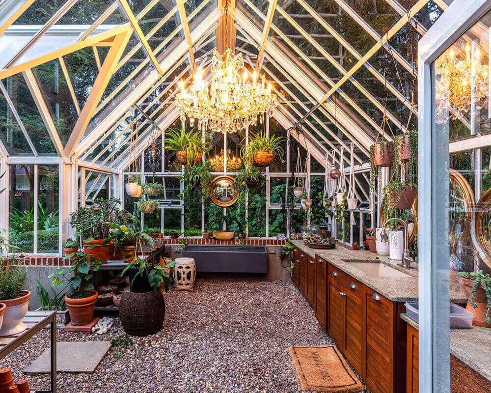 Greenhouse Interior With Produce