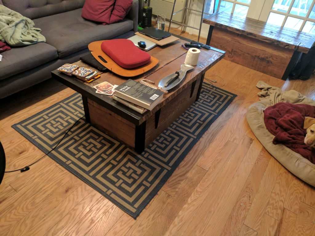 Clutter On The Coffee Table