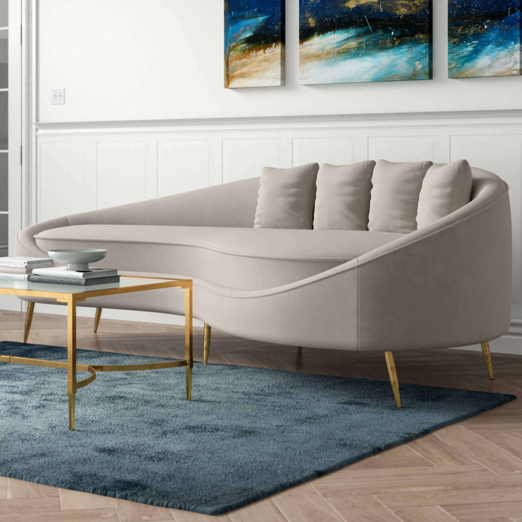 curved sofa