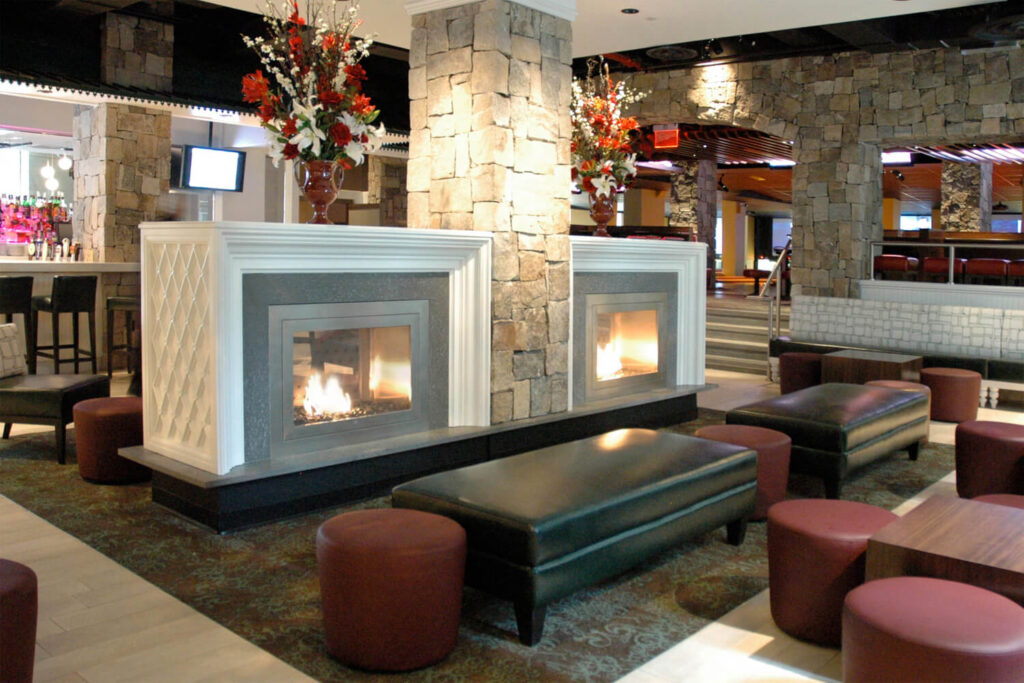 double side fireplace