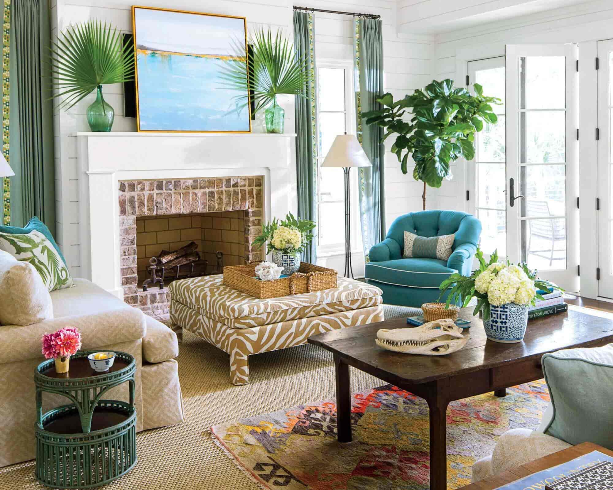 living room ideas with flowers