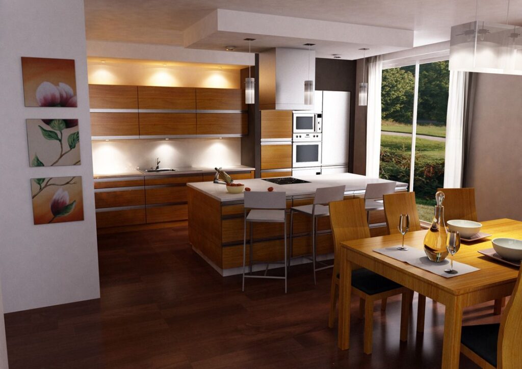 wood base kitchen design