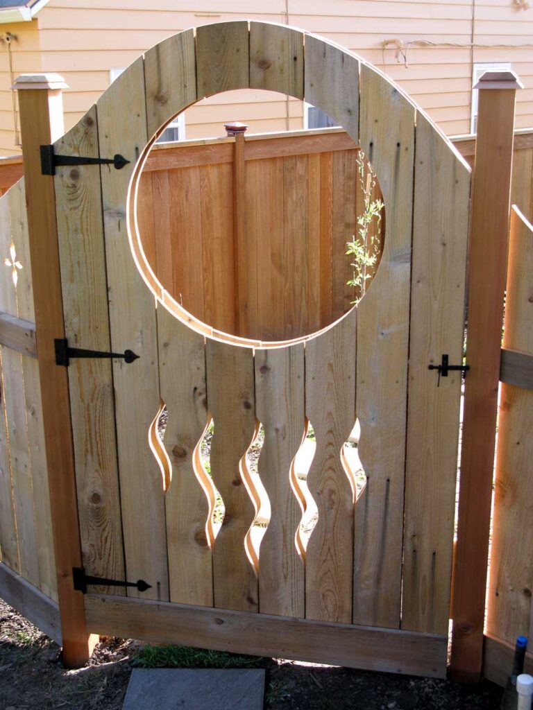 wooden garden gates