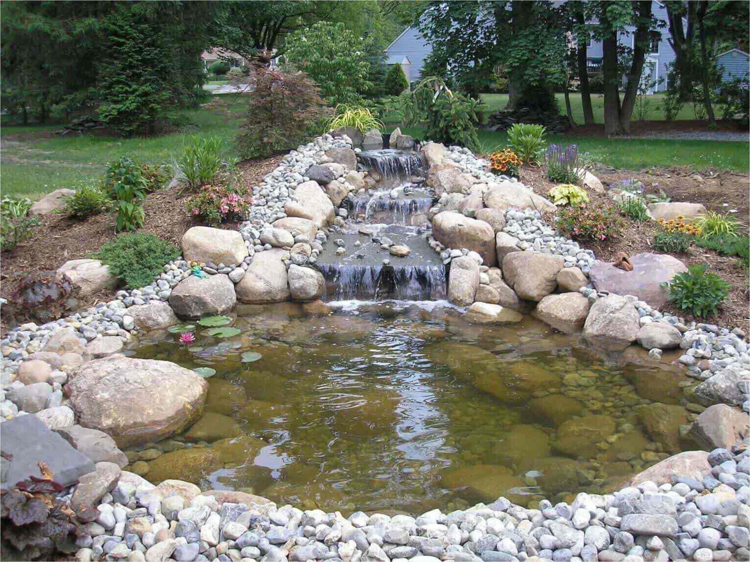 Built Best Backyard Ponds with Waterfalls in Your Garden