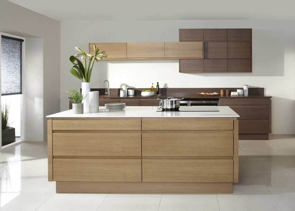 handleless kitchen drawers design