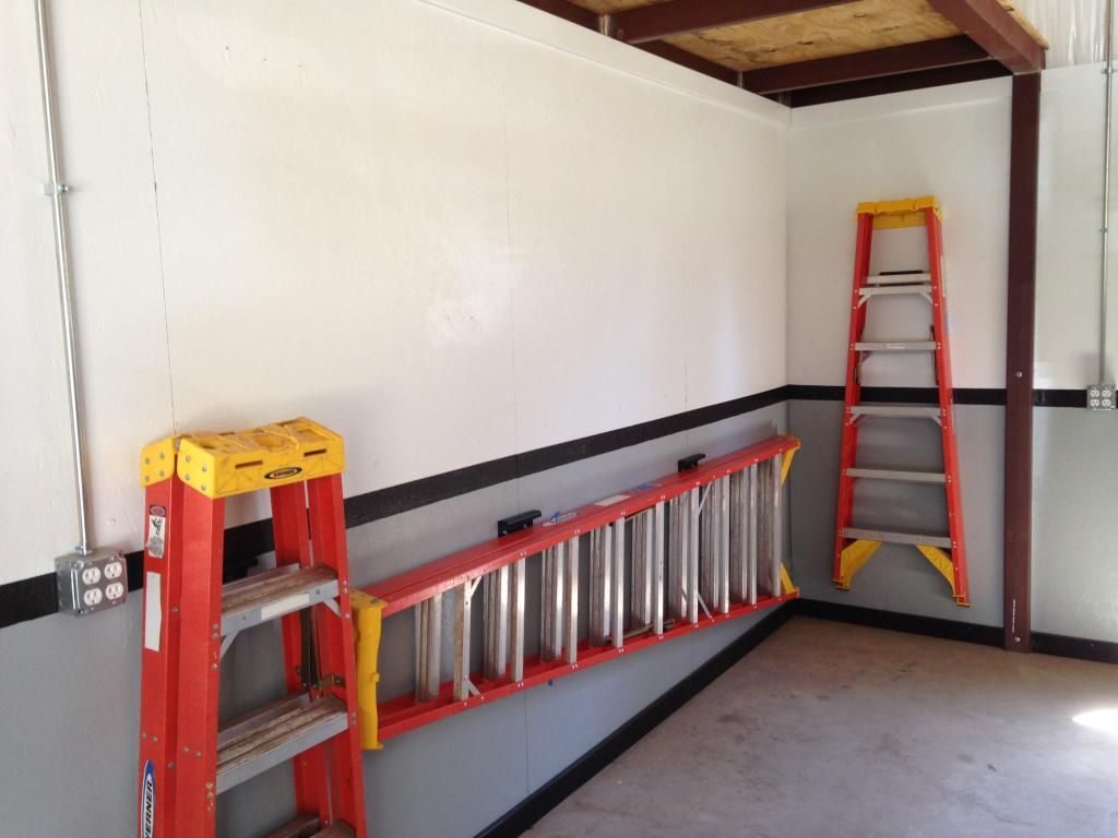 Ladder Storage Process In The Garage