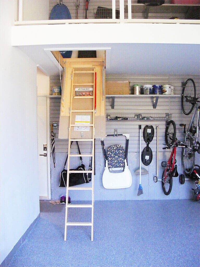 Ladder Storage Process In The Garage