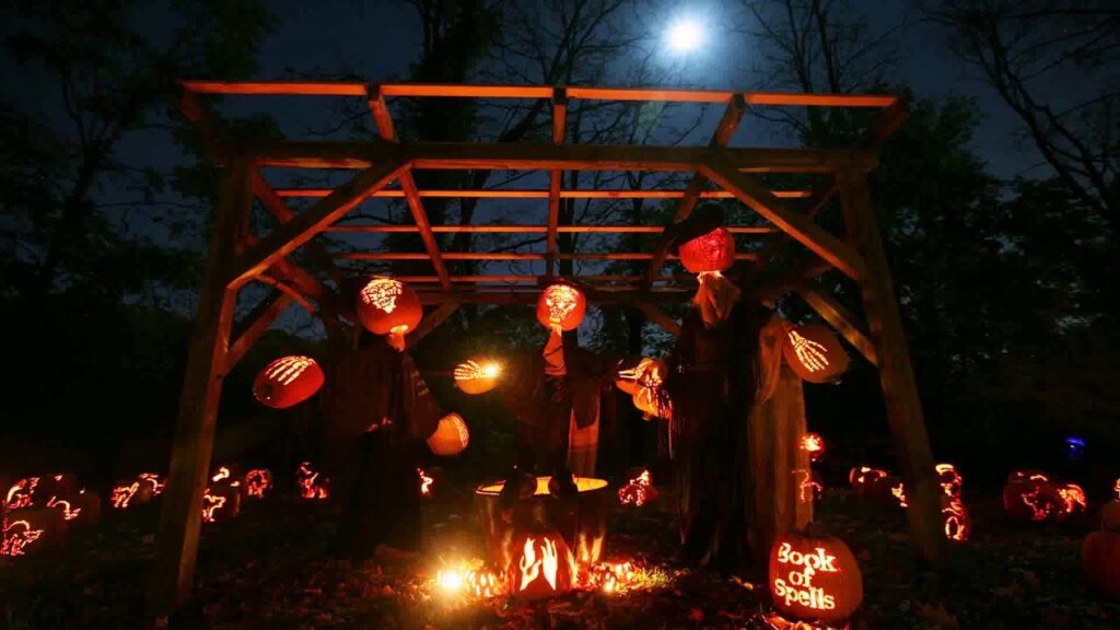 backyard decoration for Halloween