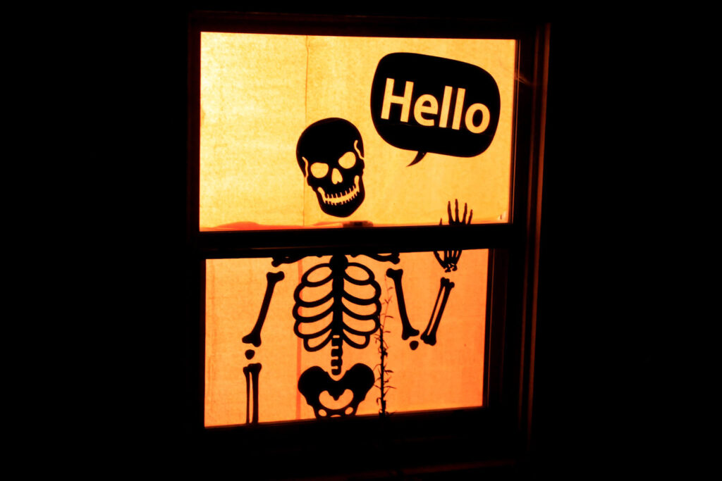 Halloween window decoration