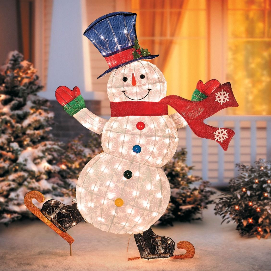 LED Xmas Snowman Decor for Christmas Outdoor Yard Party Shopping Mall Decorations MorTime 6FT Lighted Christmas Portable Snowman 